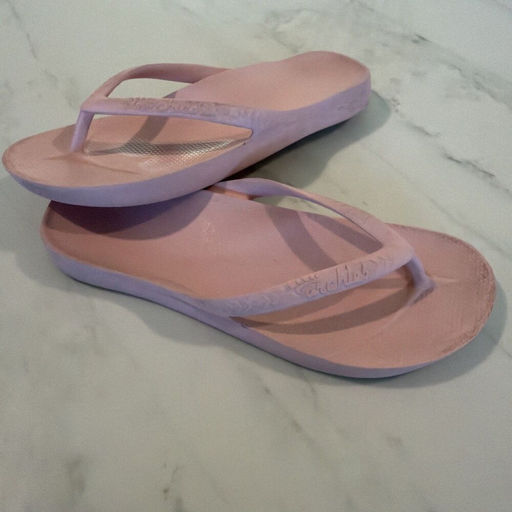 Archies Arch Support Thong Flip Flops Pink Unisex M4 / W5